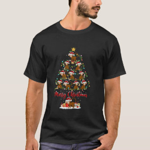 Maandelijkse kerstverlichting kerstboom voor kerst t-shirt