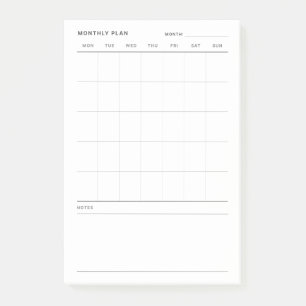 Maandelijkse levensplanner post-it® notes