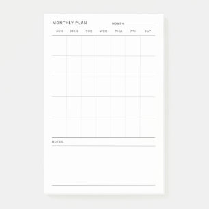 Maandelijkse levensplanner post-it® notes