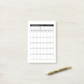 Maandelijkse Life Planner Post-it® Notes (Op bureau)
