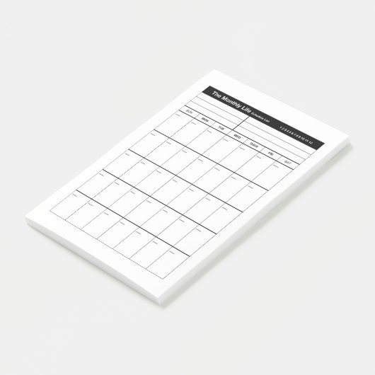 Maandelijkse Life Planner Post-it® Notes (Schuin)