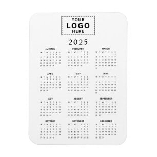 Maandelijkse Logo Minimalist 2025 Kalender Magneet