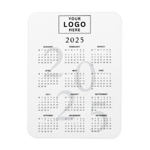 Maandelijkse Logo Minimalist 2025 Kalender Magneet