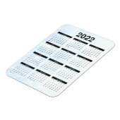 Maandelijkse Magnet van de Kalender van 2022 Gestr Magneet (Linkerzijde)