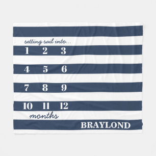 Maandelijkse mijlpaal voor auteur fleece deken