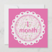 Maandelijkse mijlpaalmarkeringen voor babymeisjes (Voorkant)