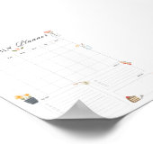 Maandelijkse planner afdruk poster (Hoek)
