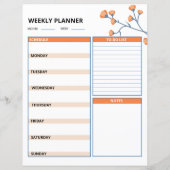 Maandelijkse Planner afdrukbare sjabloon (Achterkant)