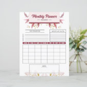 Maandelijkse Planner afdrukbare sjabloon (Staand voorkant)