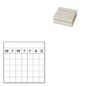 Maandelijkse planner Agenda Grid Tracker Bujo Rubberstempel (Gestempeld)