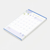 Maandelijkse Planner Blauwe Hortensia Bloem Post-it® Notes (Schuin)
