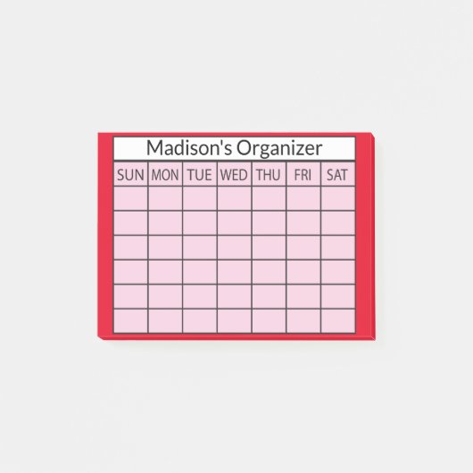 Maandelijkse Planner Organizer Post-it® Notes (Voorkant)