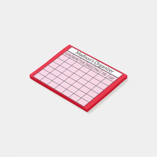 Maandelijkse Planner Organizer Post-it® Notes (Schuin)
