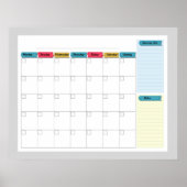 Maandelijkse planner poster (Voorkant)