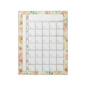  Maandelijkse Planner voor Peach Floral Notitieblok (Gedraaid)