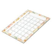  Maandelijkse Planner voor Peach Floral Notitieblok (Schuin)