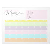 Maandelijkse planning voor moderne pasta's notitieblok (Voorkant)