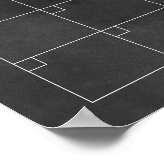 Maandelijkse reeks van het Chalkboard Monogram Age Poster (Hoek)