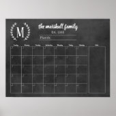 Maandelijkse reeks van het Chalkboard Monogram Age Poster (Voorkant)