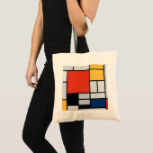 Maandelijkse samenstelling Rood, Geel, Blauw, Zwar Tote Bag (Voorkant (product))