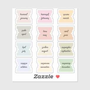 Maandelijkse Script Index Tabs Journal Scheidingst Sticker