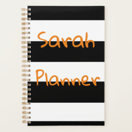 Maandelijkse weekplanning per dag. Zwart-wit Planner