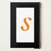 Maandelijkse weekplanning per dag. Zwart-wit Planner (Achterkant)