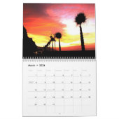 Maandelijkse zonsondergang strandkalender kalender (Mar 2026)