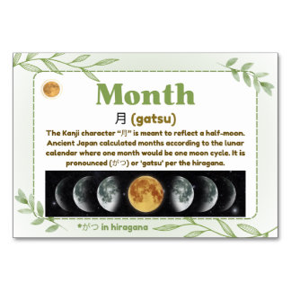 Maanden in het Japans (Flash Kaarten) Kaart