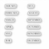 Maanden van het Jaar Sticker Set  (Voorkant)