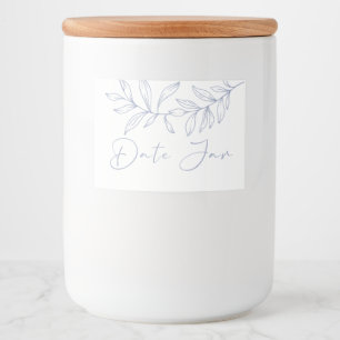 Maandenhout Bloemen Date Night Jar Voedselcontainer Etiket