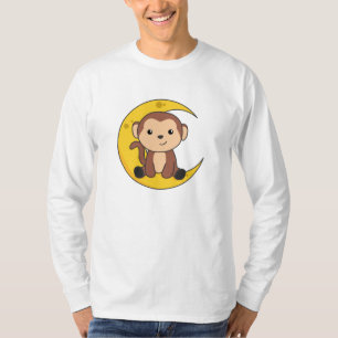 Maandieren en zoete dieren apen voor kinderen t-shirt