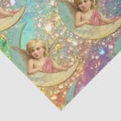 MAANENGELEN IN BLAUW GOUD GELE SCHITTERS TISSUEPAPIER (Detail)