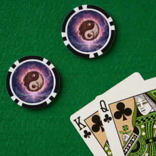 Maanevenwicht – Yin Yang van het eeuwige licht.  Poker Chips