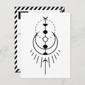 maanfasen lunar eclipse briefkaart (Voorkant / Achterkant)