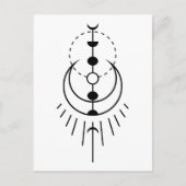 maanfasen lunar eclipse briefkaart (Voorkant)