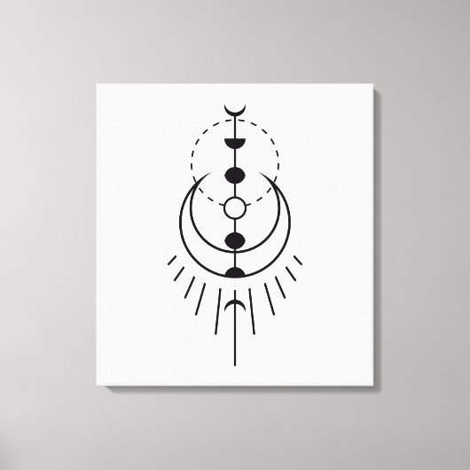 maanfasen lunar eclipse canvas afdruk (Voorkant)