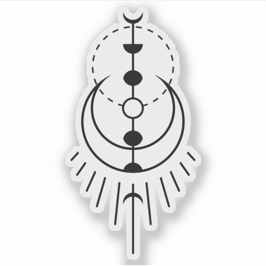 maanfasen lunar eclipse sticker (Voorkant)