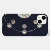 Maanfasen met aarde en zon,  sterrenkunde Case-Mate iPhone case (Achterkant (horizontaal))