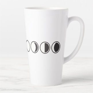 Maanfasen Minimalistische Lijnkunst Latte Mok