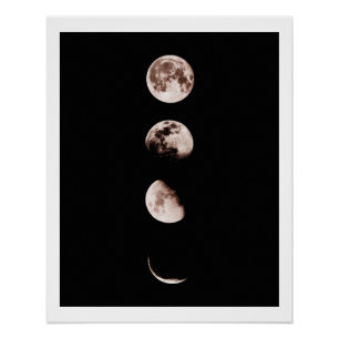 Maanfasen Muurkunst – Hemels Huisdecor Perfect Poster