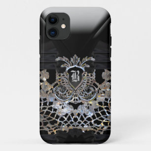 Maanfeest Girly Elegant Monogram iPhone 11 Hoesje
