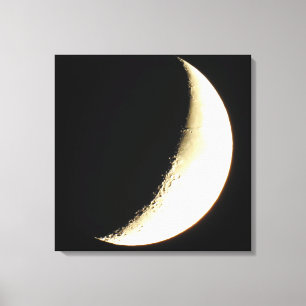 Maanfotografie Kunst Canvasprint Canvas Afdruk