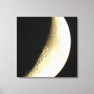 Maanfotografie Kunst Canvasprint Canvas Afdruk