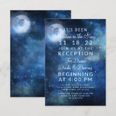 Maanhemel Volle Maan Hemelse Trouwreceptie Kaart (Voorkant / Achterkant)