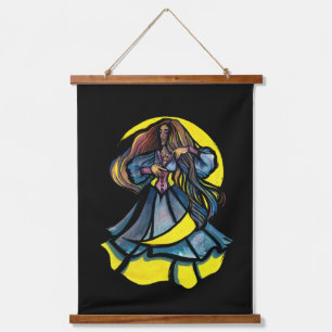 MaanKind Godin Kunst Maan Godinnen Maan Kind Hangend Wandkleed
