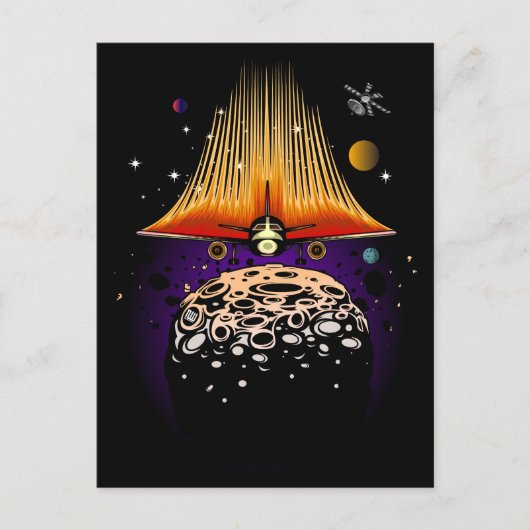 Maanlanding Briefkaart (Voorkant)