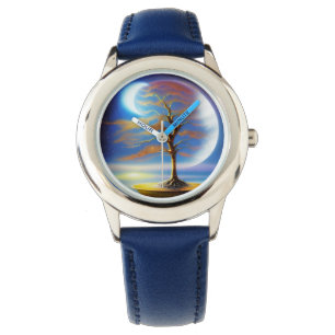 Maanlandschap bonsai horloge