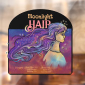 Maanlicht Haar Ruitsticker Raamsticker (Vel 2)
