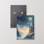 Maanlicht hemels kasteel button (Voorkant / Achterkant)